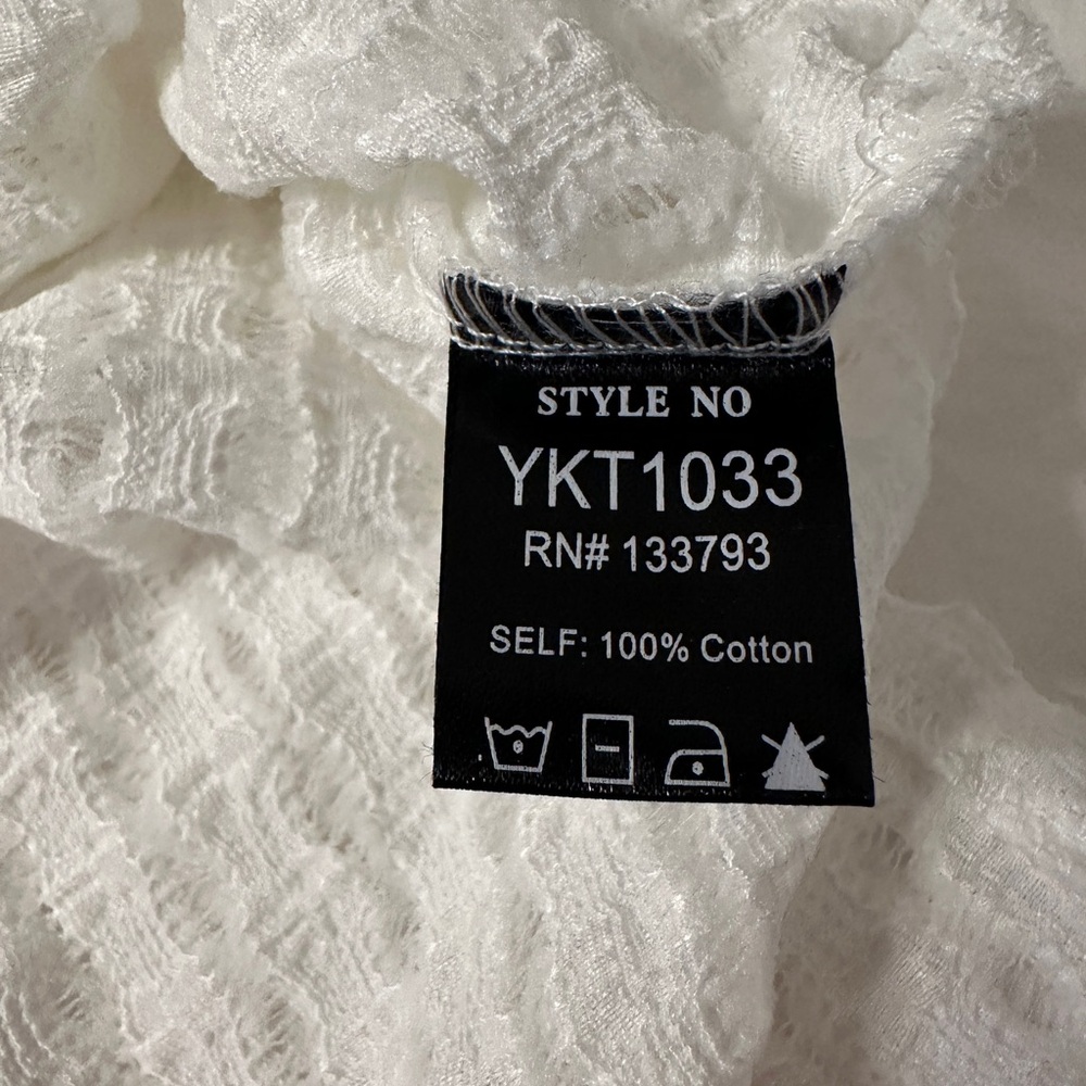 POL Ivory Her Kind Eyelets Crochet Eyelet Top - NWOT - Size L - Picture 10 of 12
